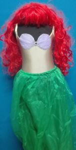 Kids Costumes to Hire - Ariel Leotard, skirt & wig - 3pce